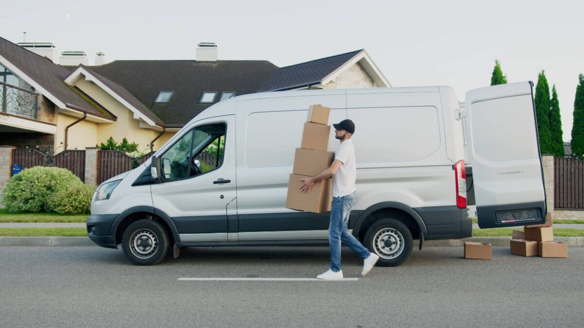 Man delivering parcels
